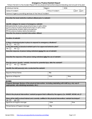 Appendix B Incident #:Incident Report