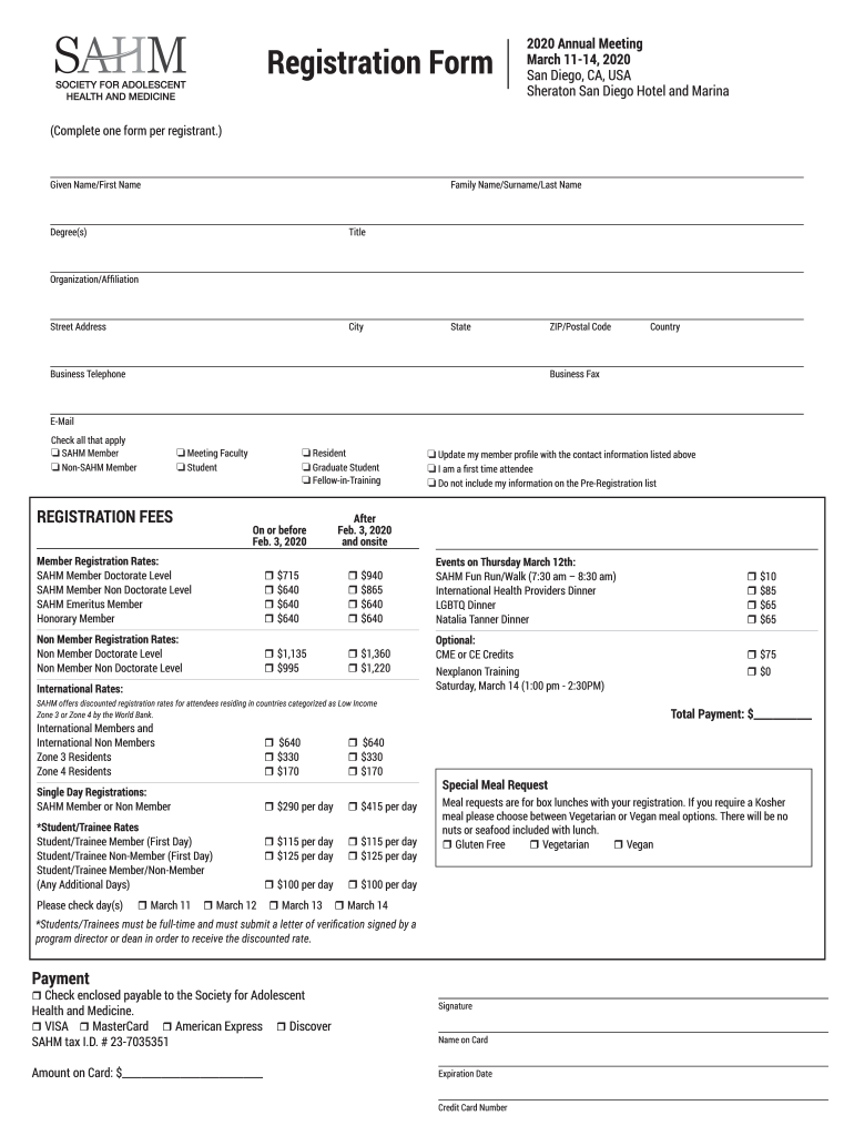 sahm registration Preview on Page 1