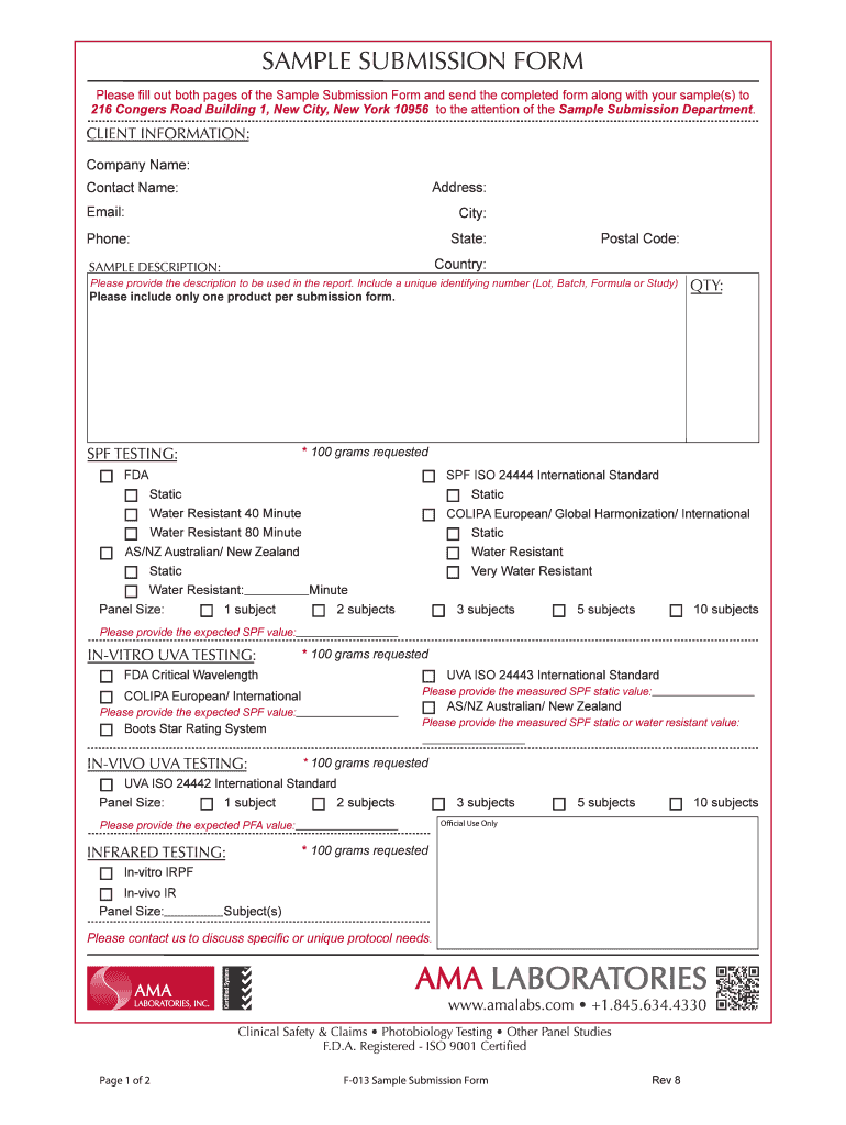Chain of Custody Form - Toronto Asbestos Sample Testing Preview on Page 1