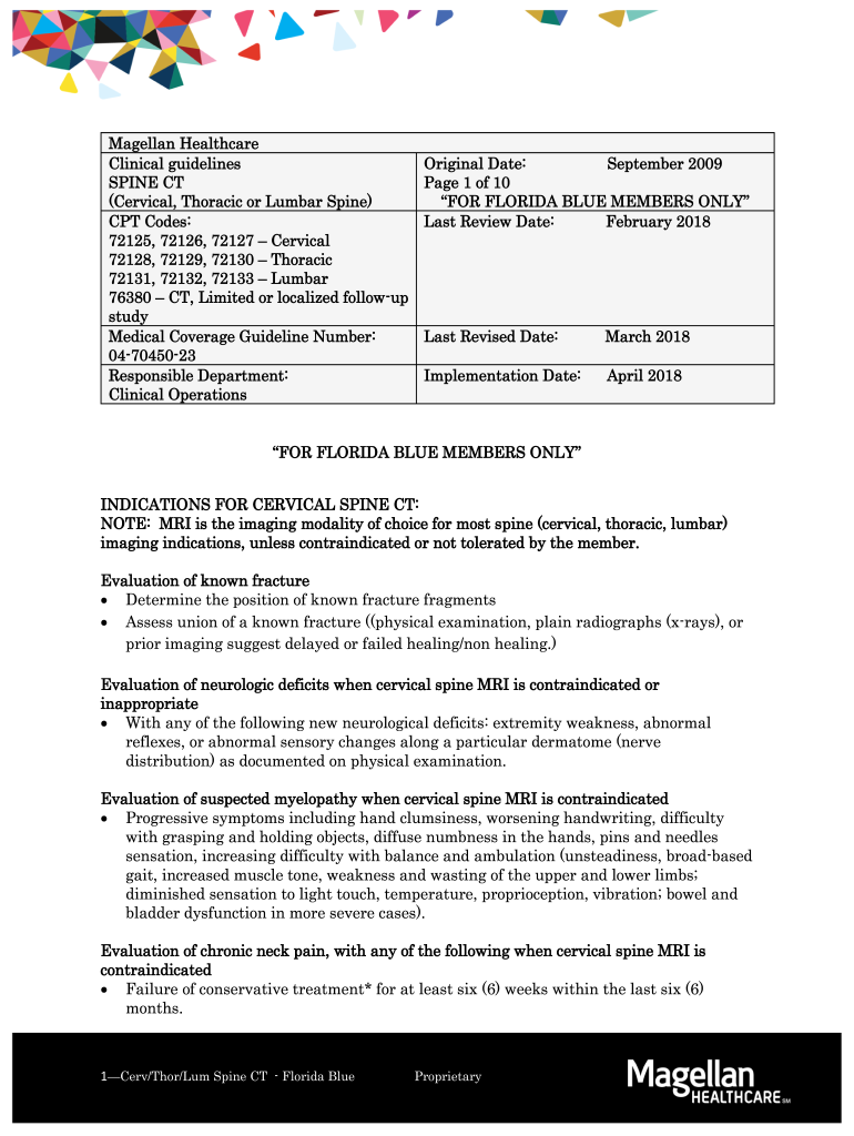 Fillable Online CPT 72125 72158, 72148, 72158 MRI and CT Scans of Fax Email Print