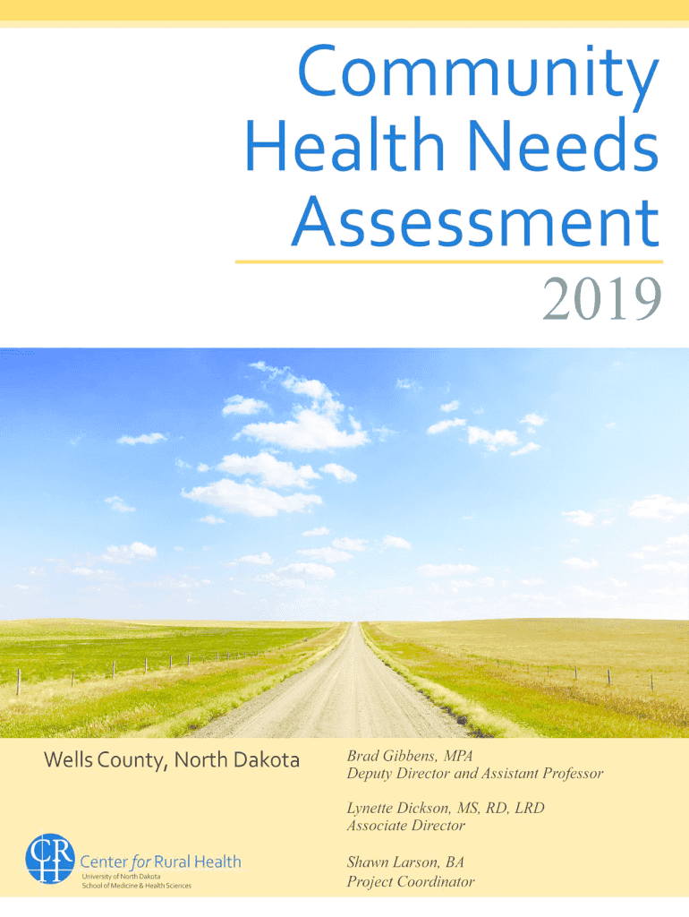 Fillable Online 2019, University of North Dakota Center for Rural