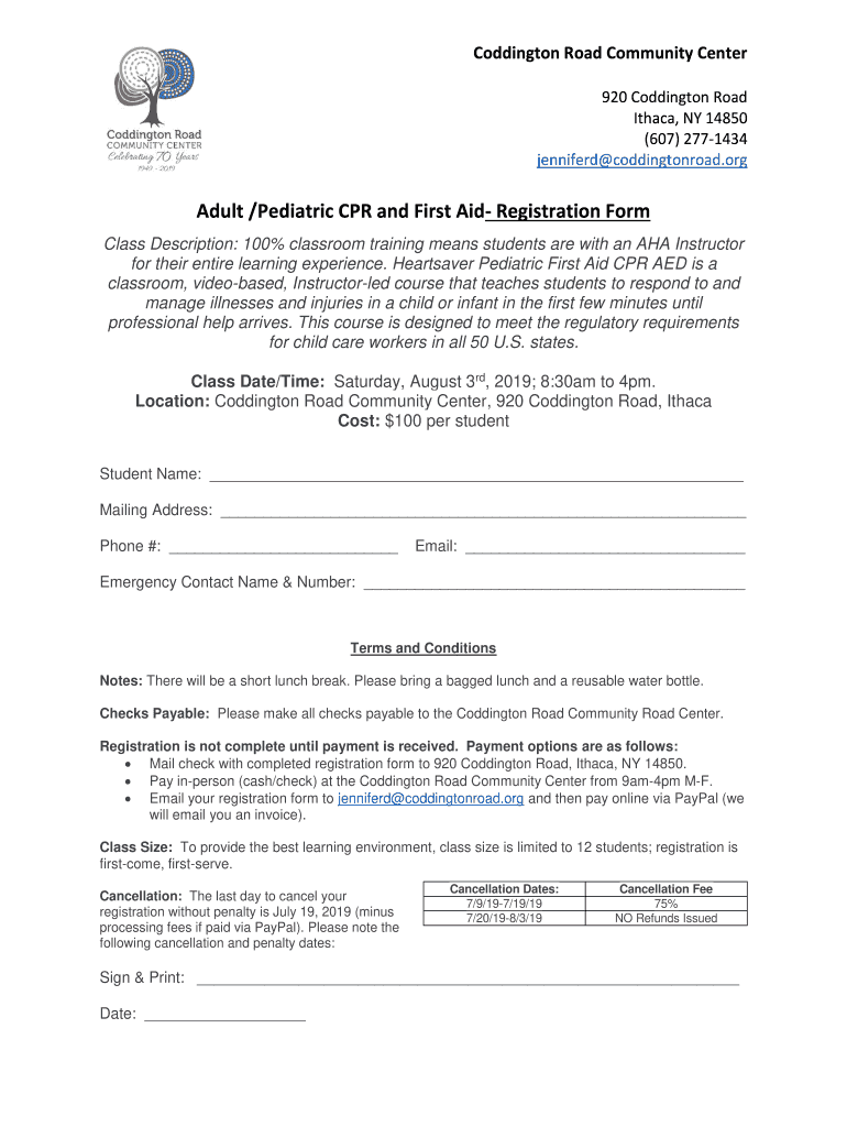 Cpr First Aid Registration Form Fill Out And Sign Pri vrogue.co