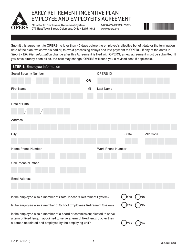 2018 OH OPERS F-111C Preview on Page 1