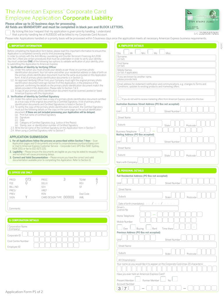 Billing & LiabilityCorporate Card Programme Preview on Page 1