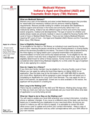 Fillable Online Traumatic Brain Injury and Spinal Cord Injury Waiver