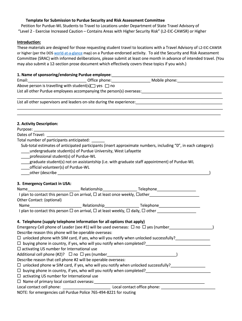 Template for Submission to Purdue Security and Risk ... Preview on Page 1