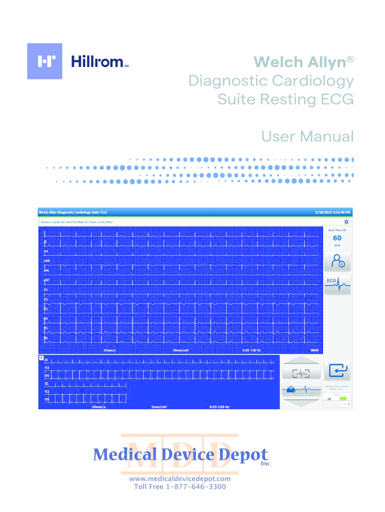 Fillable Online Welch Allyn Diagnostic Cardiology Suite Resting ECG