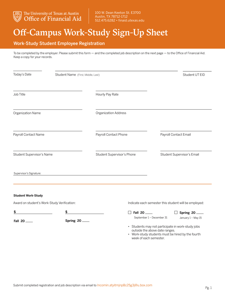 College Access Loan Request Form - UT Financial Aid Preview on Page 1