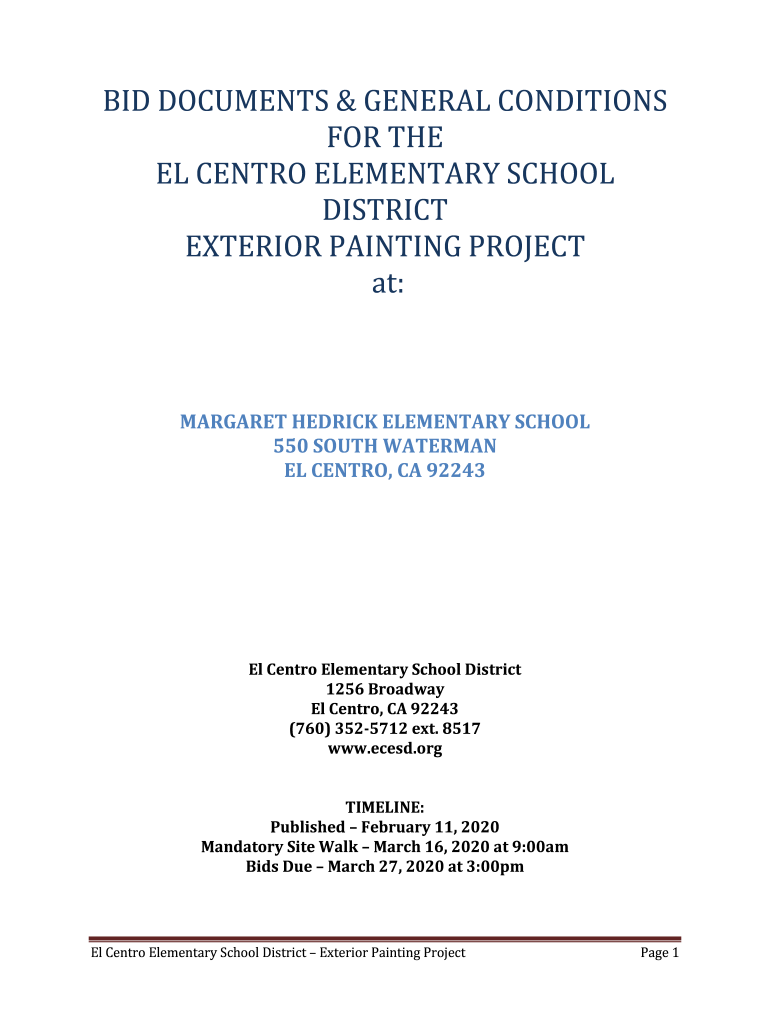 Fillable Online HedrickTK PromotionEl Centro Elementary School