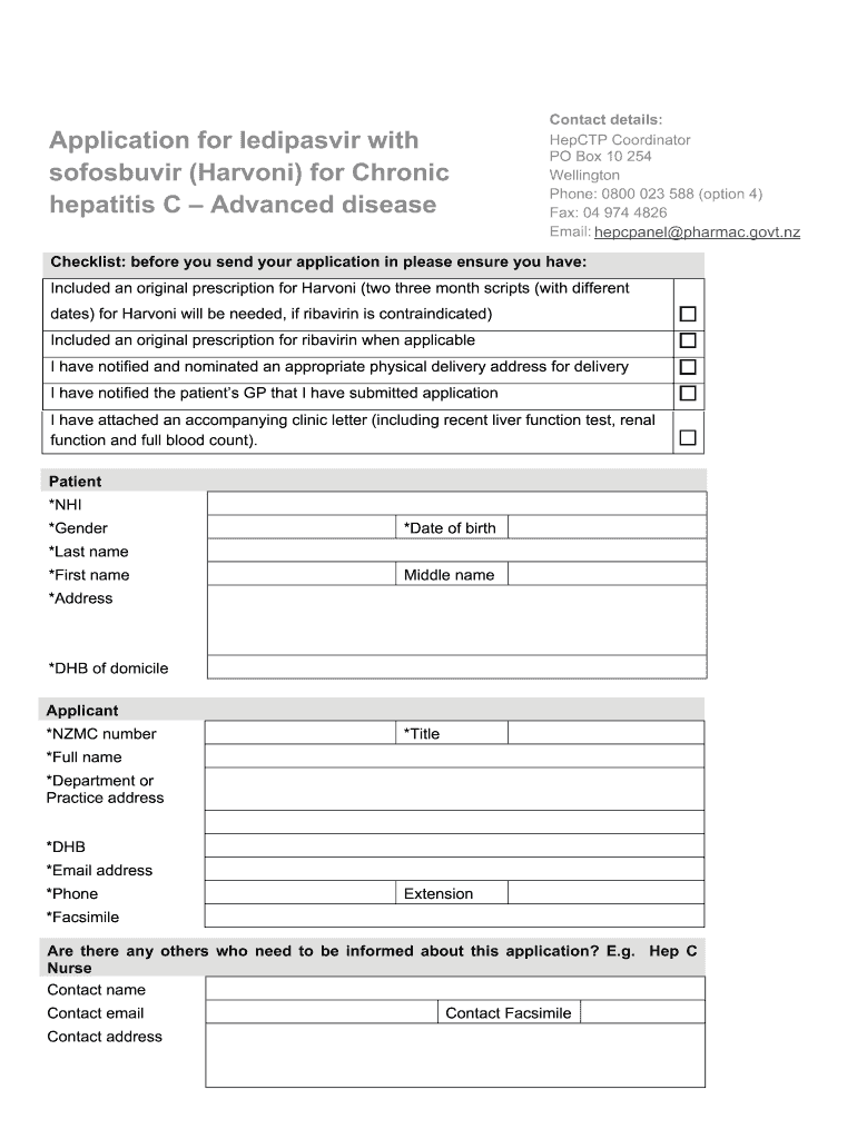 Information sheet for ledipasvir with sofosbuvir (Harvoni) Preview on Page 1