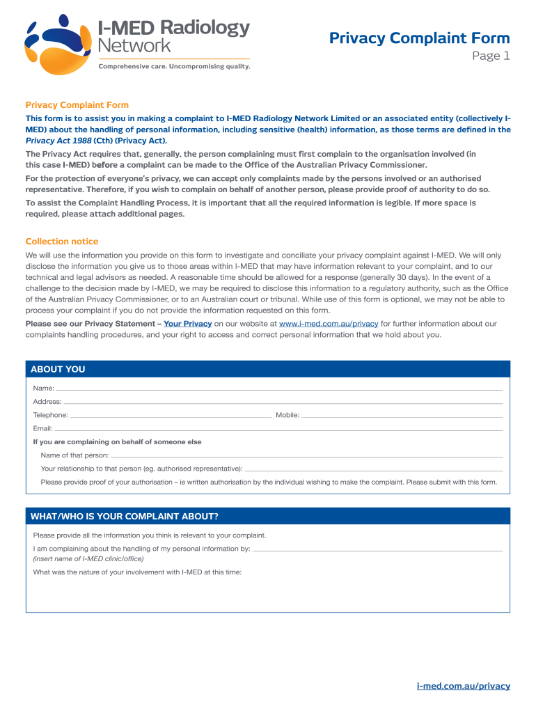 imed complaints Preview on Page 1