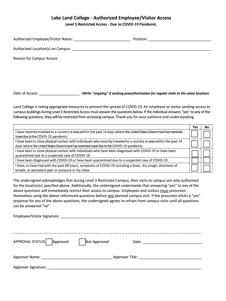 Campus Visit Approval Form Preview on Page 1