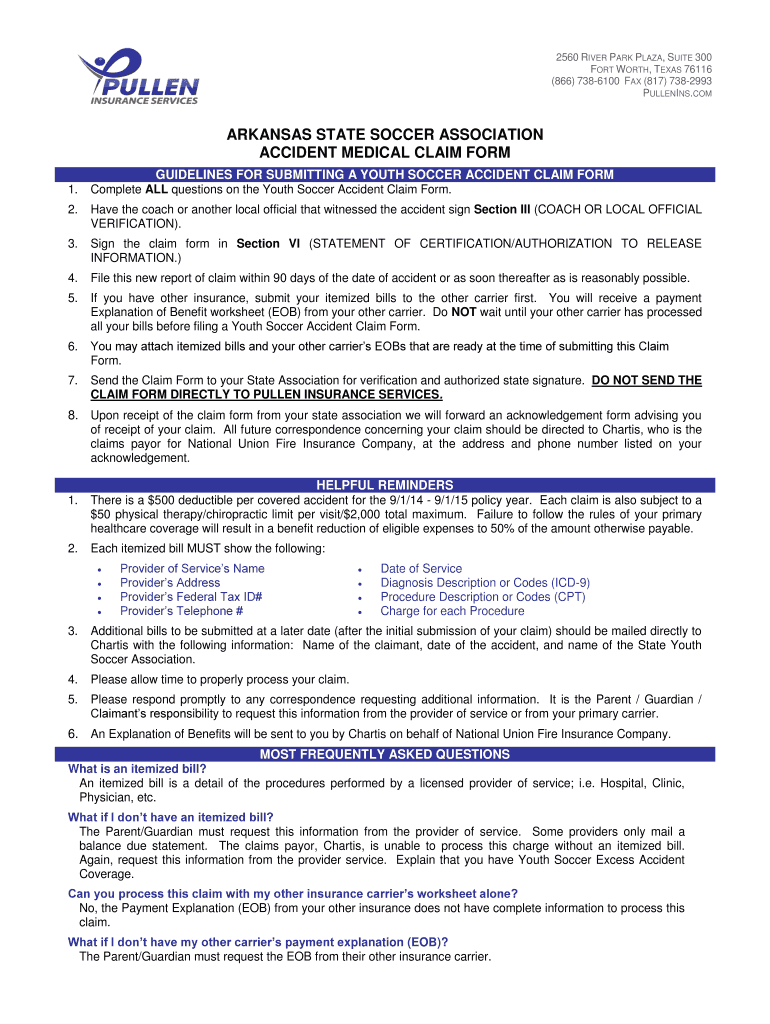 Accident Participant Medical ClaimKandK Insurance Group Preview on Page 1