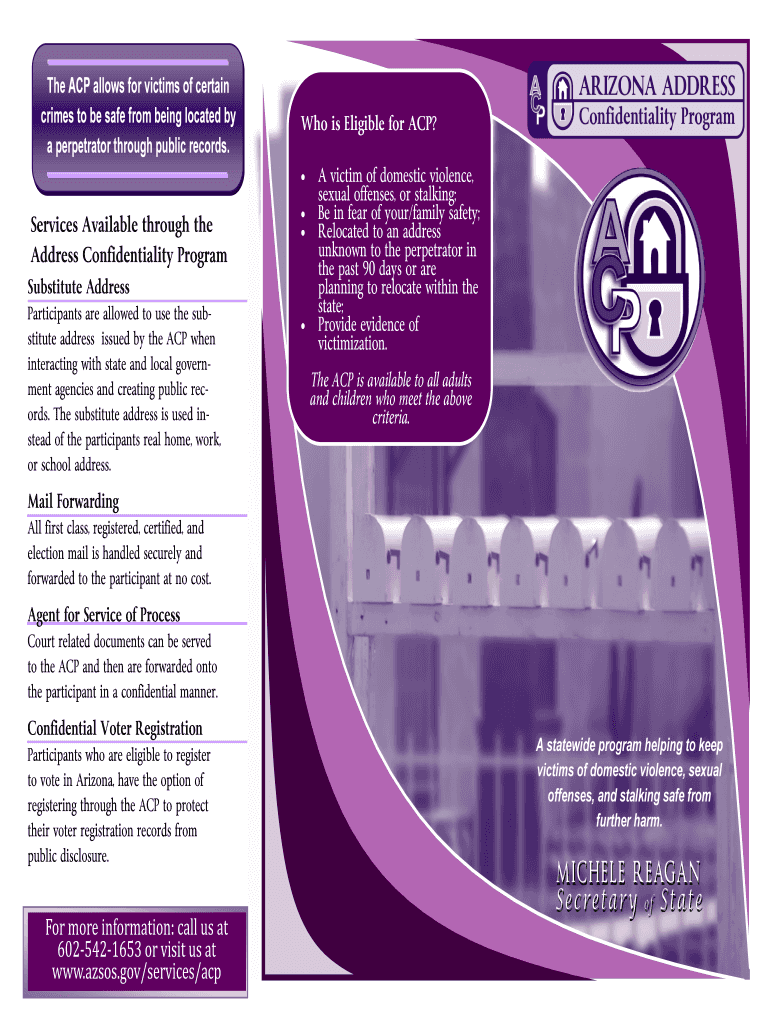 Fillable Online Address Confidentiality Program (ACP) Oregon