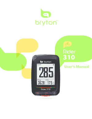 bryton rider 310 manual
