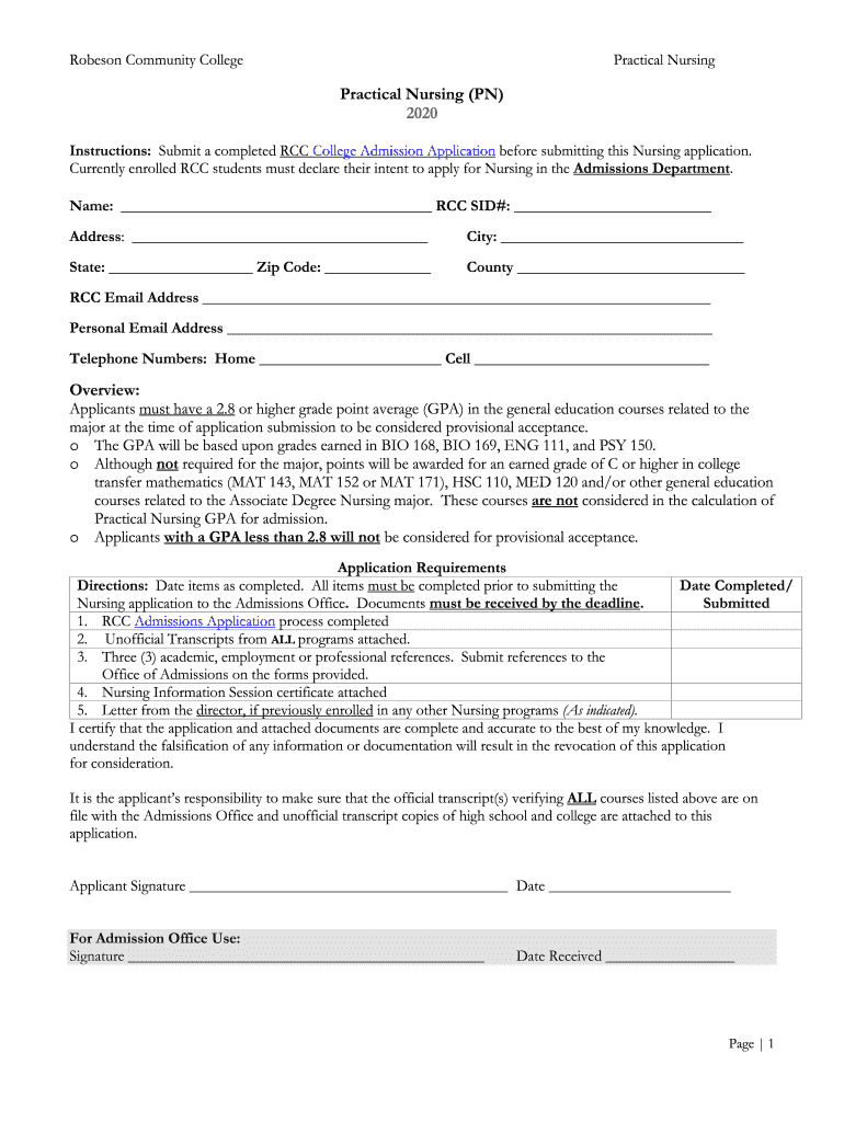 Associate Degree NursingRobeson Community College Preview on Page 1