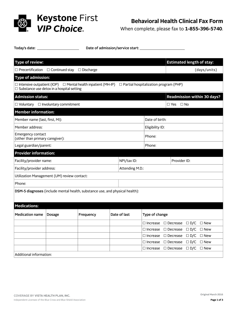 vantage prior authorization form Preview on Page 1