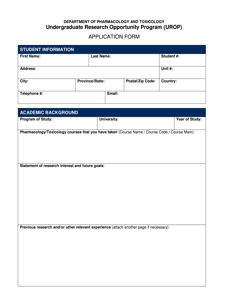 DEPARTMENT OF PHARMACOLOGY - UNIVERSITY OF TORONTO Preview on Page 1