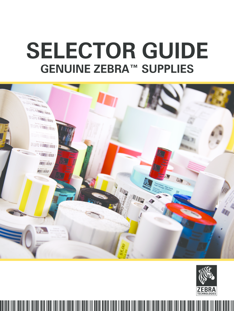 Fillable Online Zebra Supplies Selector Guide Fax
