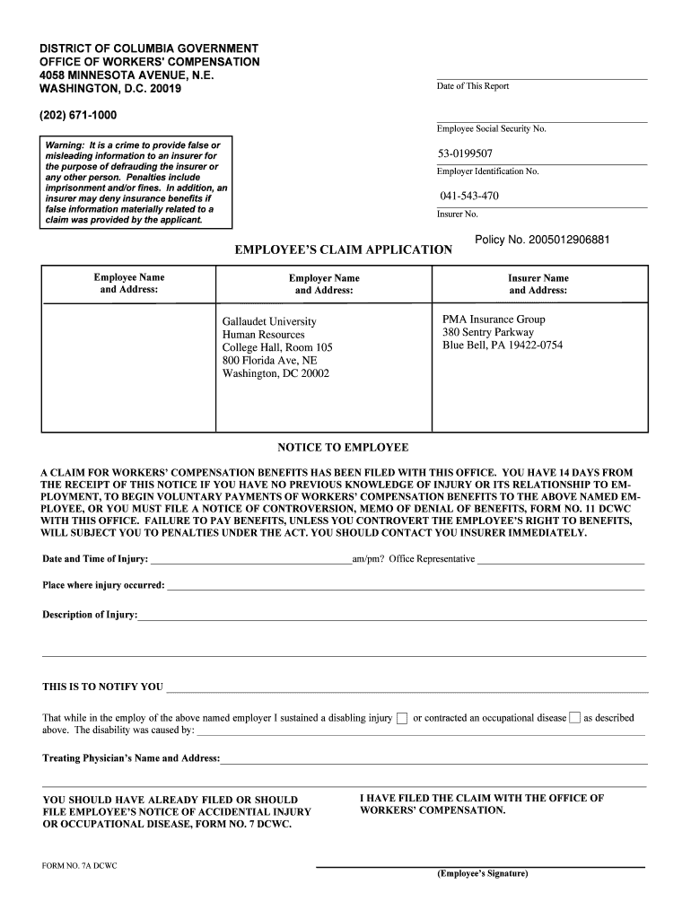 Department Of Employment Services LABOR - Washington, D C Preview on Page 1