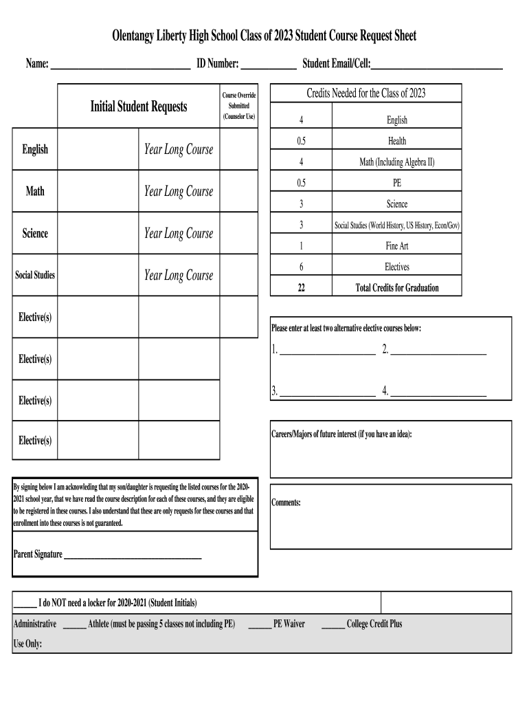 Fillable Online Student Resources / Course Override Form Olentangy Fillable Online Student Resources / Course Override Form Olentangy