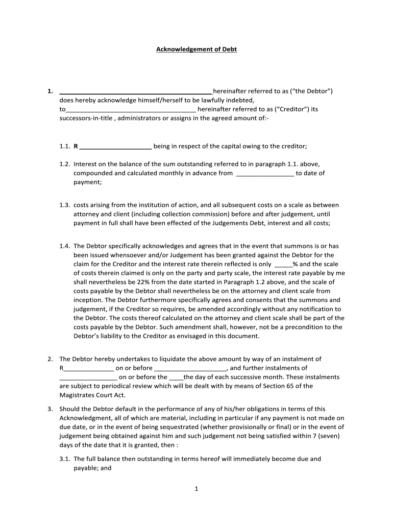 Acknowledgement of Debt-AD-29DEC2016.docx Preview on Page 1