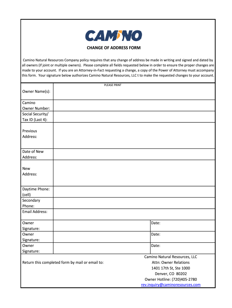 Fillable Online Change of Address - Official USPS Change of Address ...