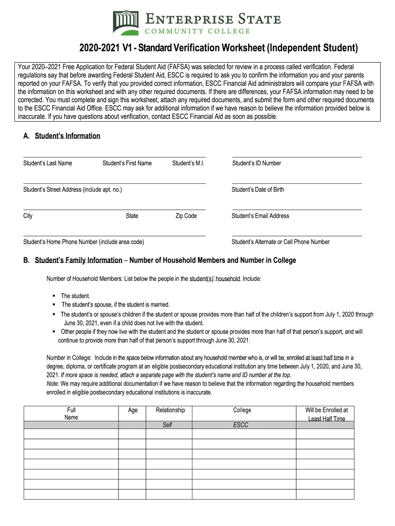 escc verification worksheet independent Preview on Page 1