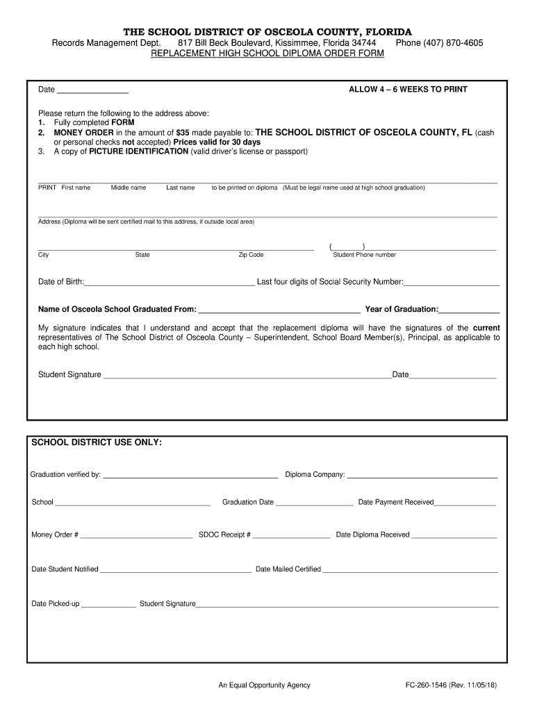 THE SCHOOL DISTRICT OF OSCEOLA COUNTY, FLORIDA Purchasing Preview on Page 1