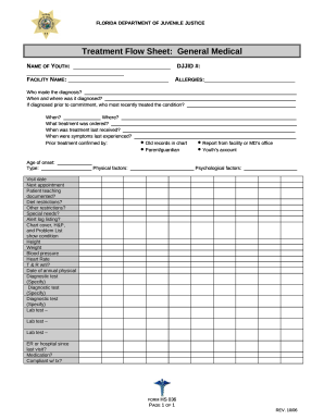 Treatment Flow Sheet - General Medical