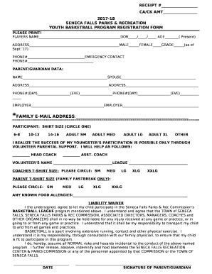 Liability waiver - Seneca Falls
