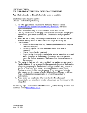 Page 1 Instructions (to be deleted before letter is sent to candidate)