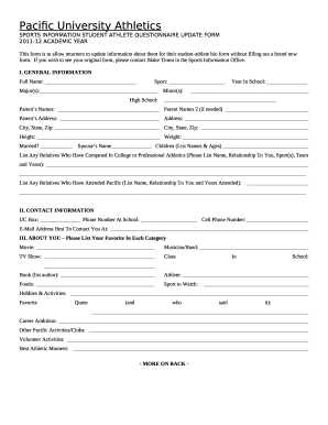 Sports Medicine Medical &amp; Physical Form - Pacific University ...