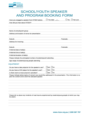 Speaker Booking Form
