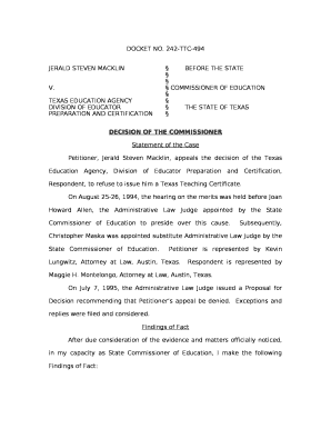 BEFORE A SPECIAL EDUCATION HEARING OFFICER STATE OF TEXAS ...