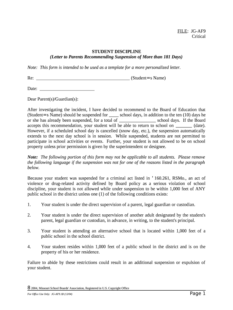 Suspension and Expulsion What Parents Need to Ontario.ca Doc