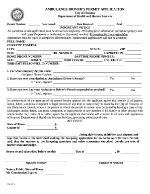 All questions in this application must be answered completely