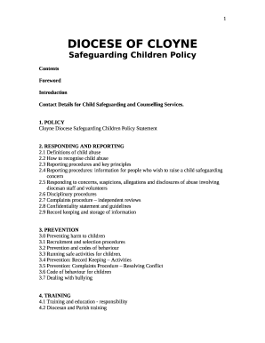 DIOCESE OF CLOYNE - Safeguarding Children Cloyne
