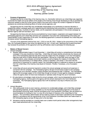 Participating Agency Agreement - United Way of the Kearney Area