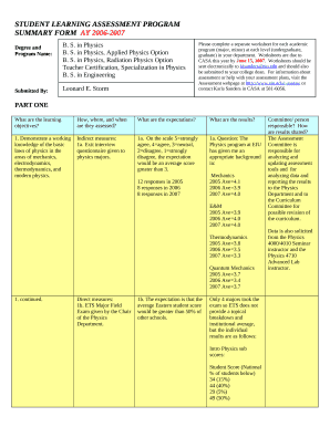 COMMITTEE ON THE ASSESSMENT OF STUDENT LEARNING