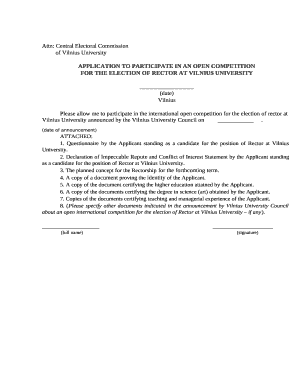 Announcement of Rector's Election at Vilnius University