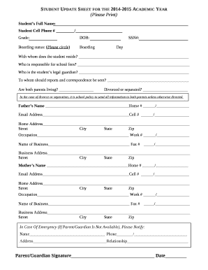 Student Information Updates - Fresno State