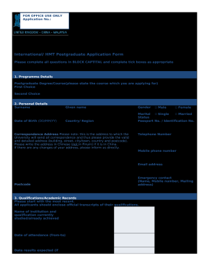 Application instructions and scholarship application form