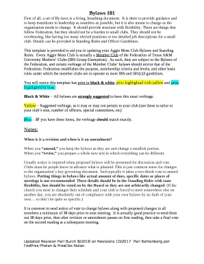 Bylaws &amp;amp; Documents - North Springfield