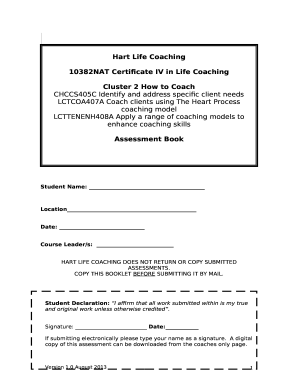 Cluster 2 written assessment