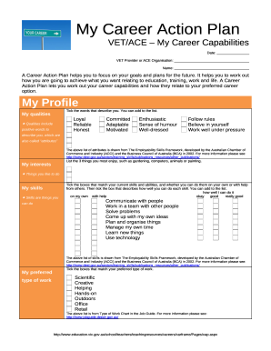 Career action plans - Department of Education