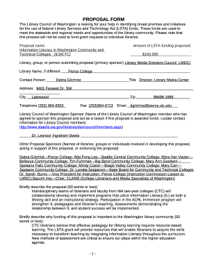 Proposal form - Washington Secretary of State