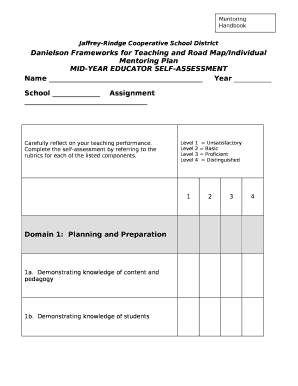 Danielson Frameworks for Teaching and Road Map/Individual Mentoring Plan