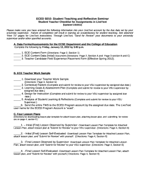 ECED 5010: Student Teaching and Reflective Seminar