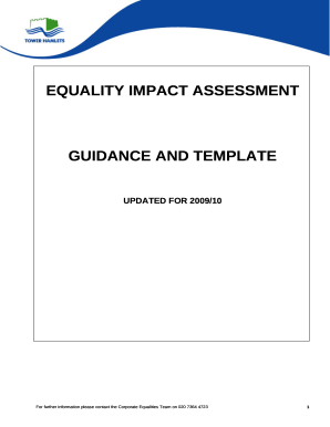 Equality Impact Assessment Form - Tower Hamlets Council